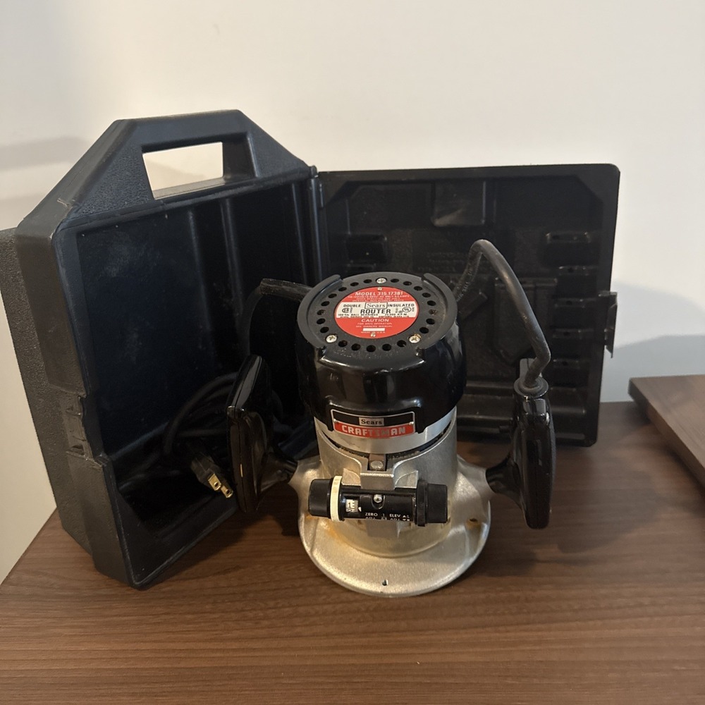 Craftsman Router Model 315-17381 USA Sears w/Case WORKS GREAT